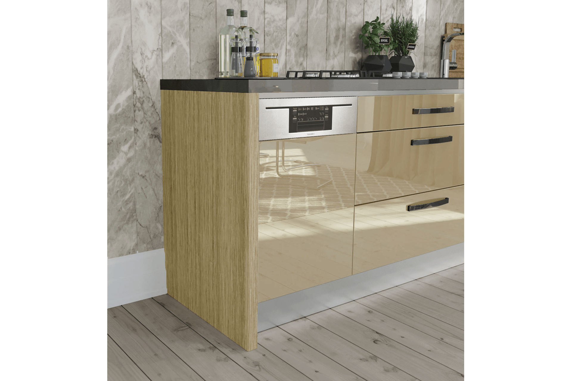 Front maşină de spălat vase semiîncorporabilă L45 - imagine 2