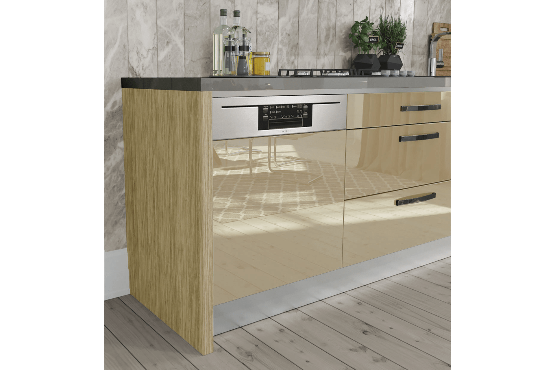 Front maşină de spălat vase semiîncorporabiă L60 - imagine 2