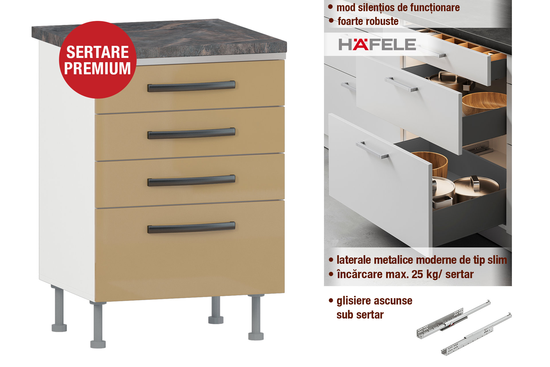 Modul cu sertare L60 - imagine 2