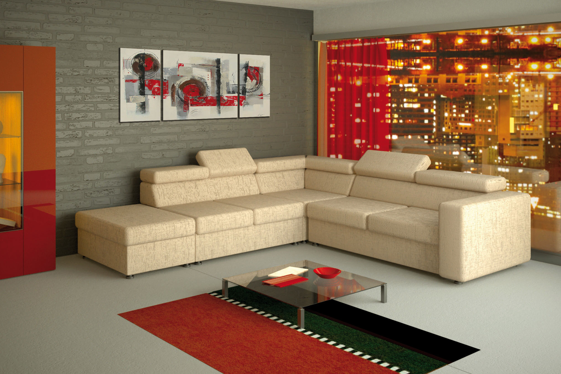 Canapea modulară L 280 x 282 cm - imagine 2