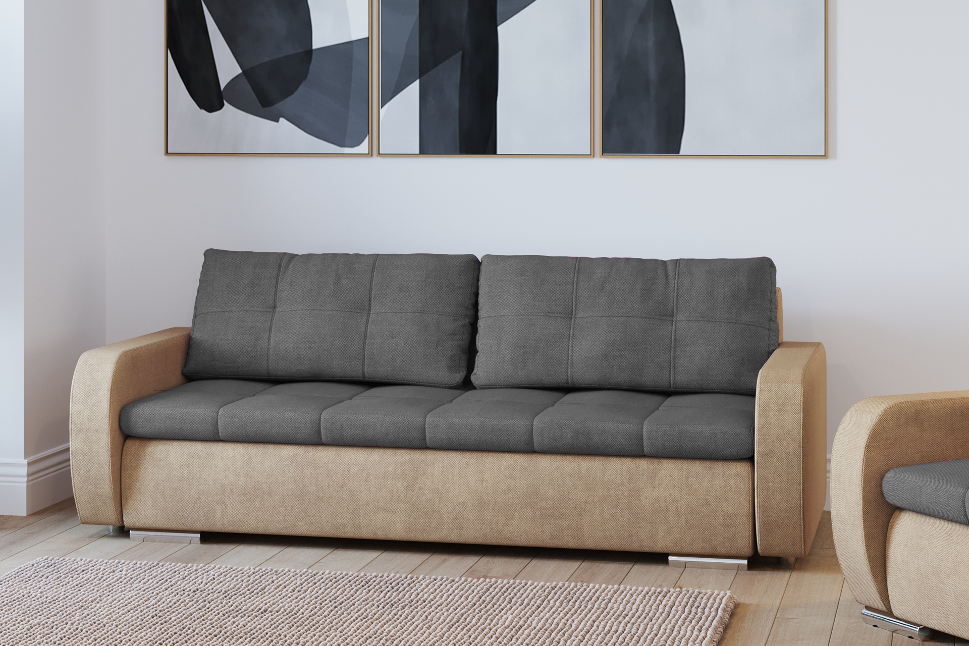 Pachet canapea Mondo 2 locuri fixă + 2 perne decorative - imagine 2