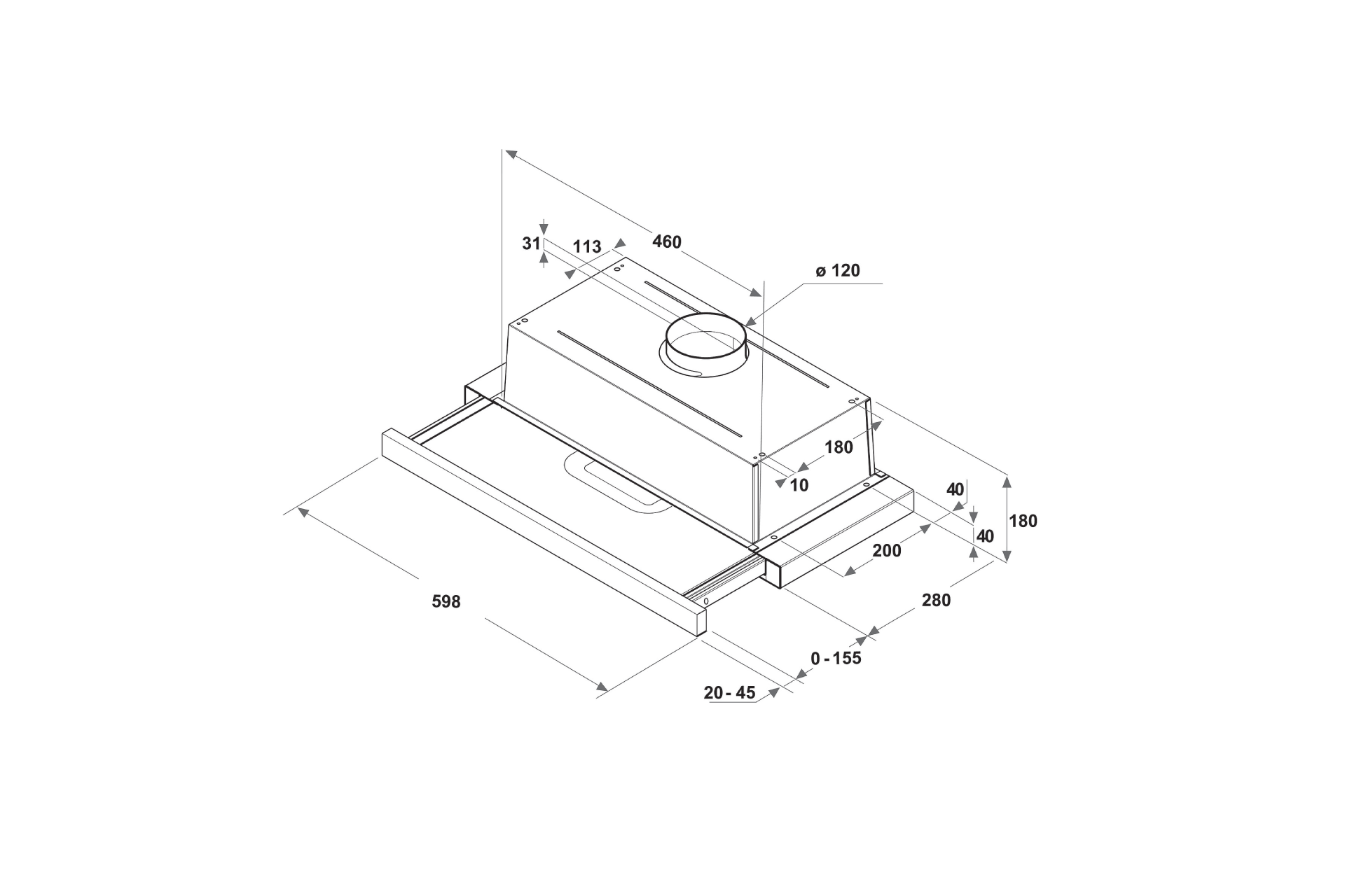 Hotă extensibilă Whirlpool AKR749/1NB - imagine 4