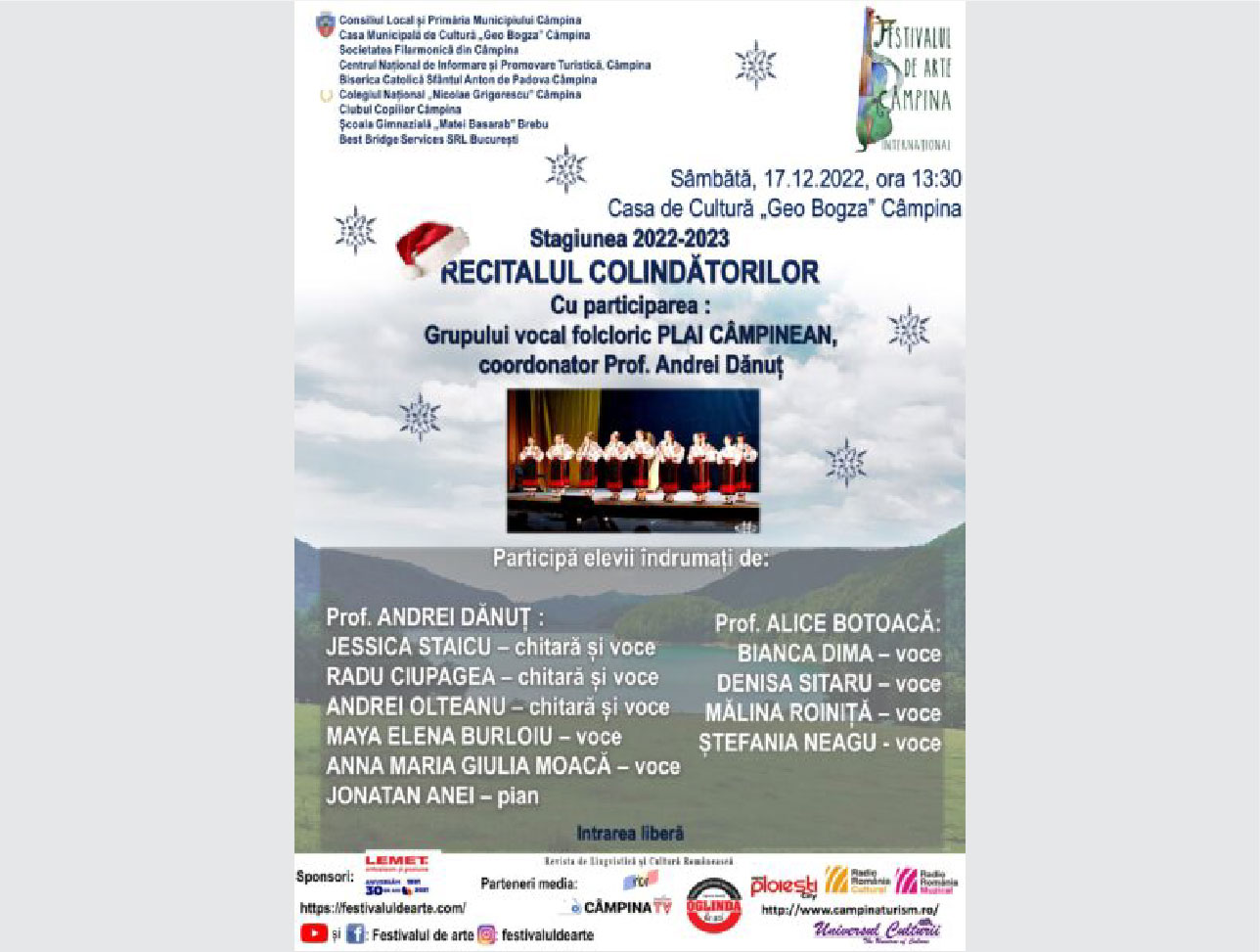 Comunicat de presă: Stagiunea „Prologul festivalului” 2022–2023  