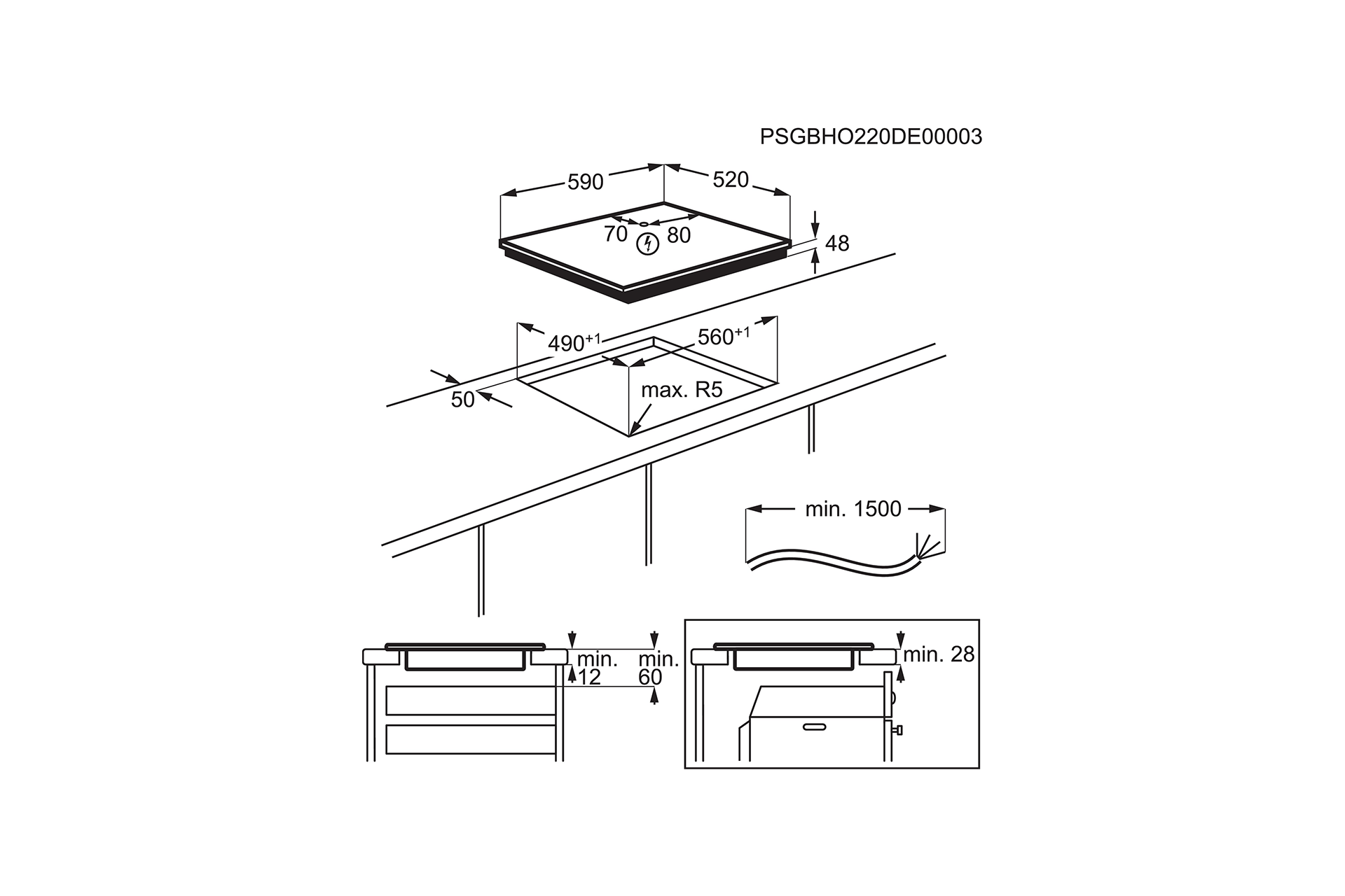 Plită inducție Electrolux LIB60420CK - imagine 7