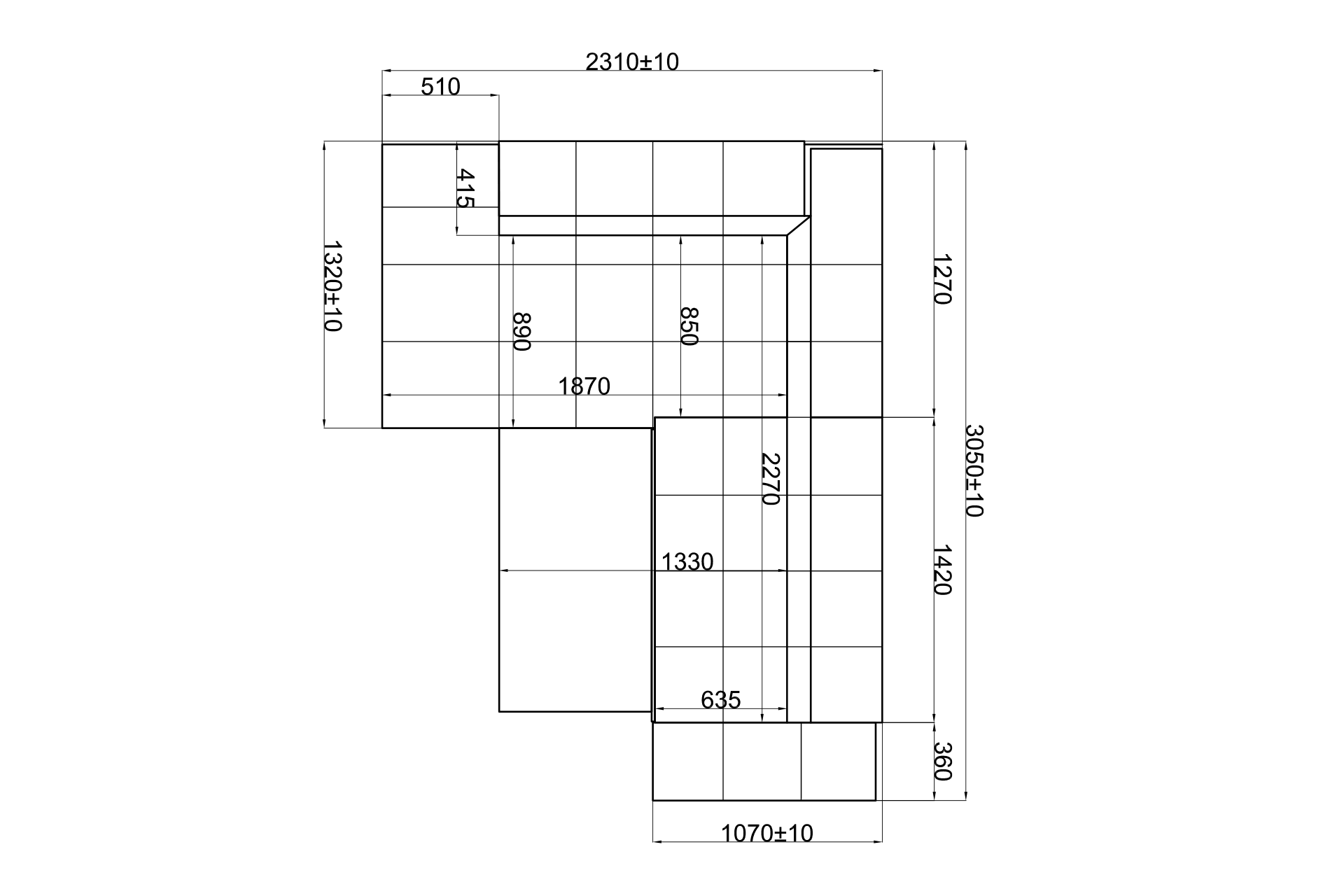Pachet colțar modular extensibil Kiev cu ladă pentru depozitare + 2 perne decorative - imagine 7