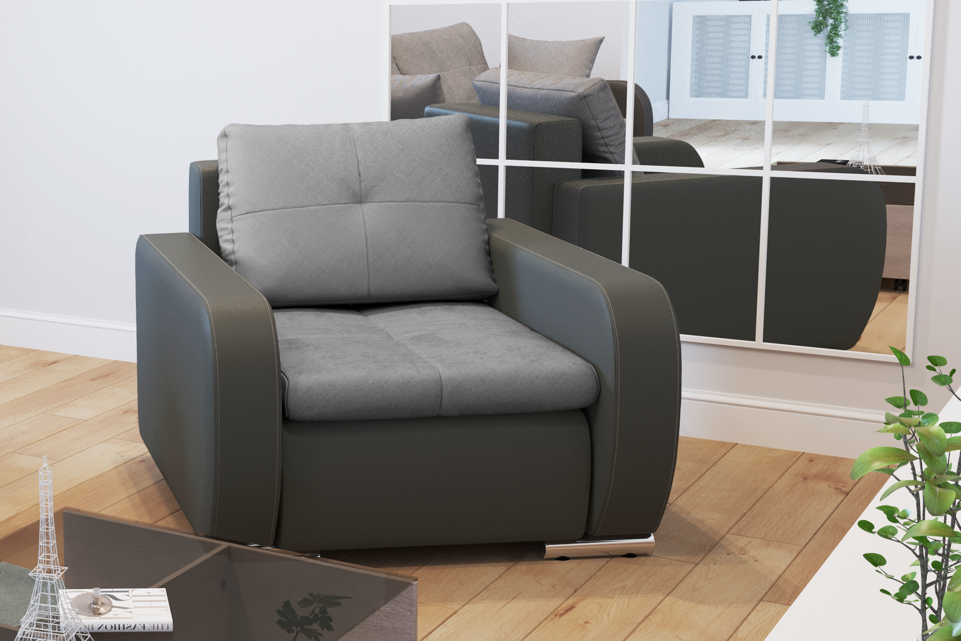 Pachet fotoliu Mondo + 2 perne decorative - imagine 2