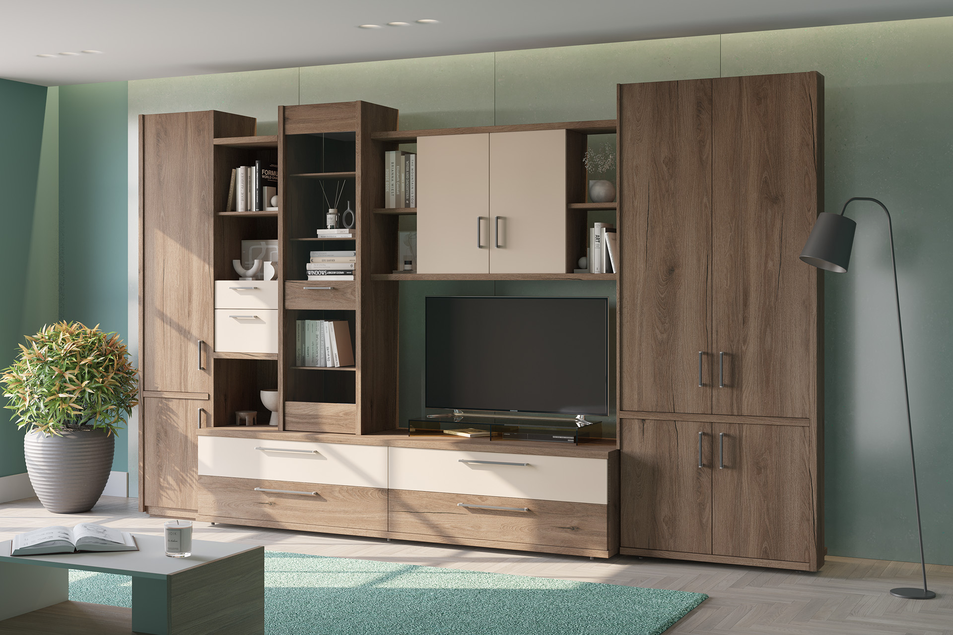 Living Miracco clasic L367 cu etajeră - imagine 2