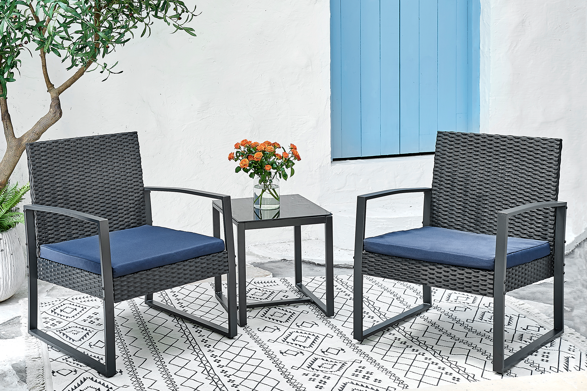 Set mobilier grădină/terasă LEON 3 piese - imagine 2