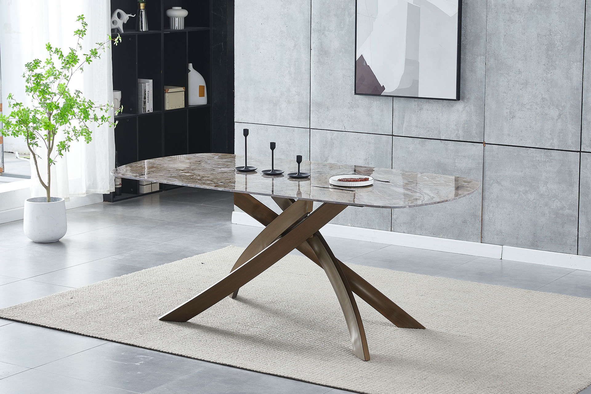 Masă Splendor brown ceramic L180 - imagine 4