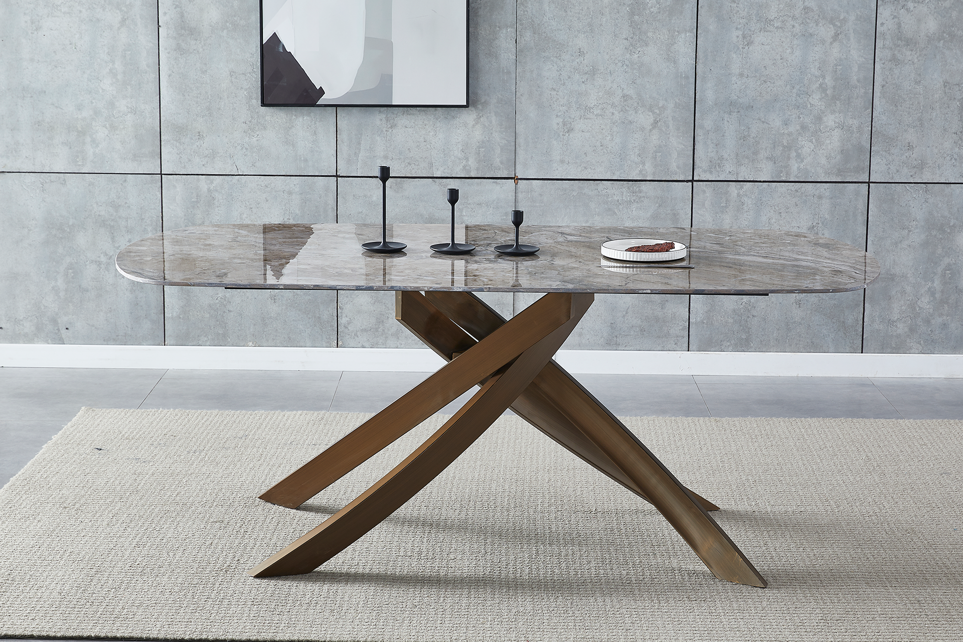 Masă Splendor brown ceramic L180 - imagine 6