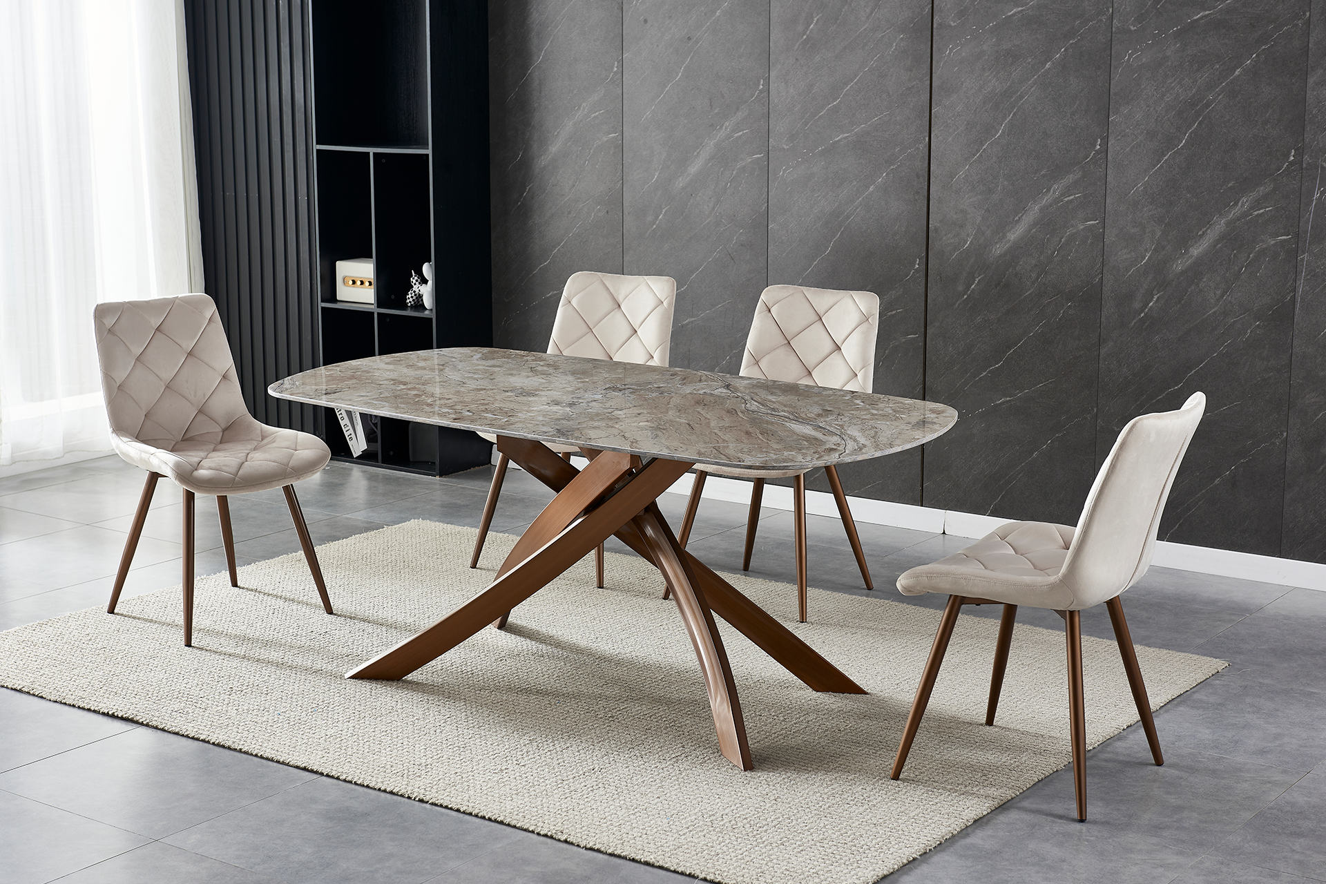 Masă Splendor brown ceramic L180 - imagine 5