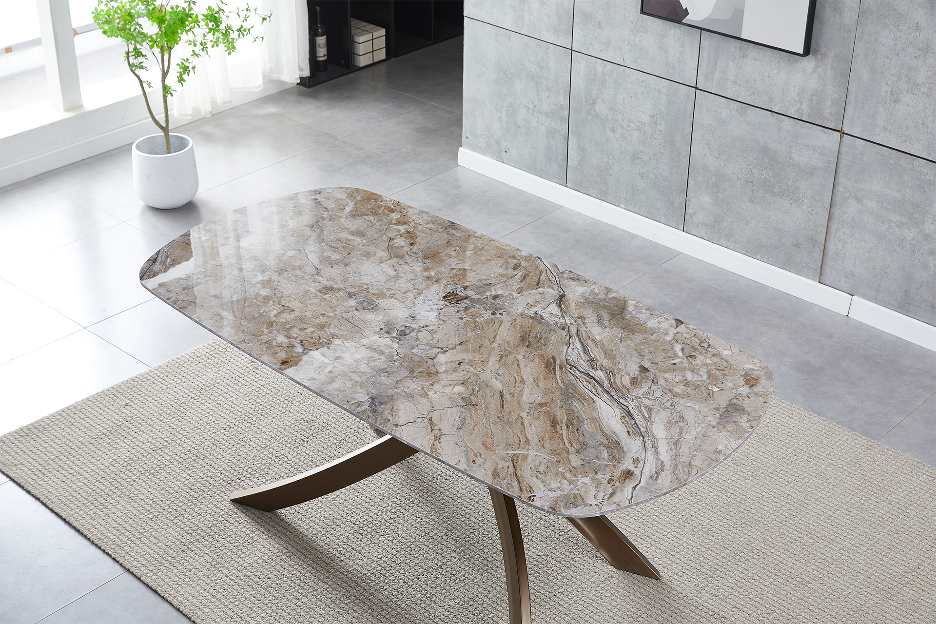 Masă Splendor brown ceramic L180 - imagine 3