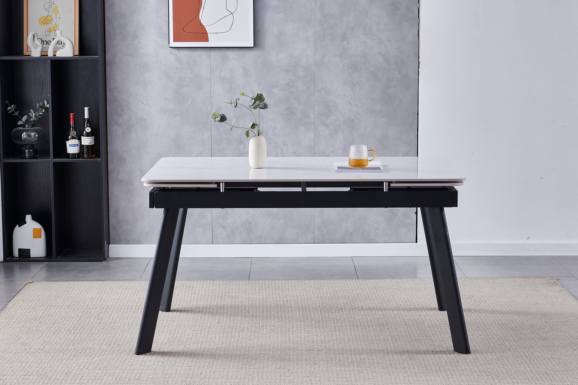 Masă extensibilă Manhattan white ceramic - imagine 5