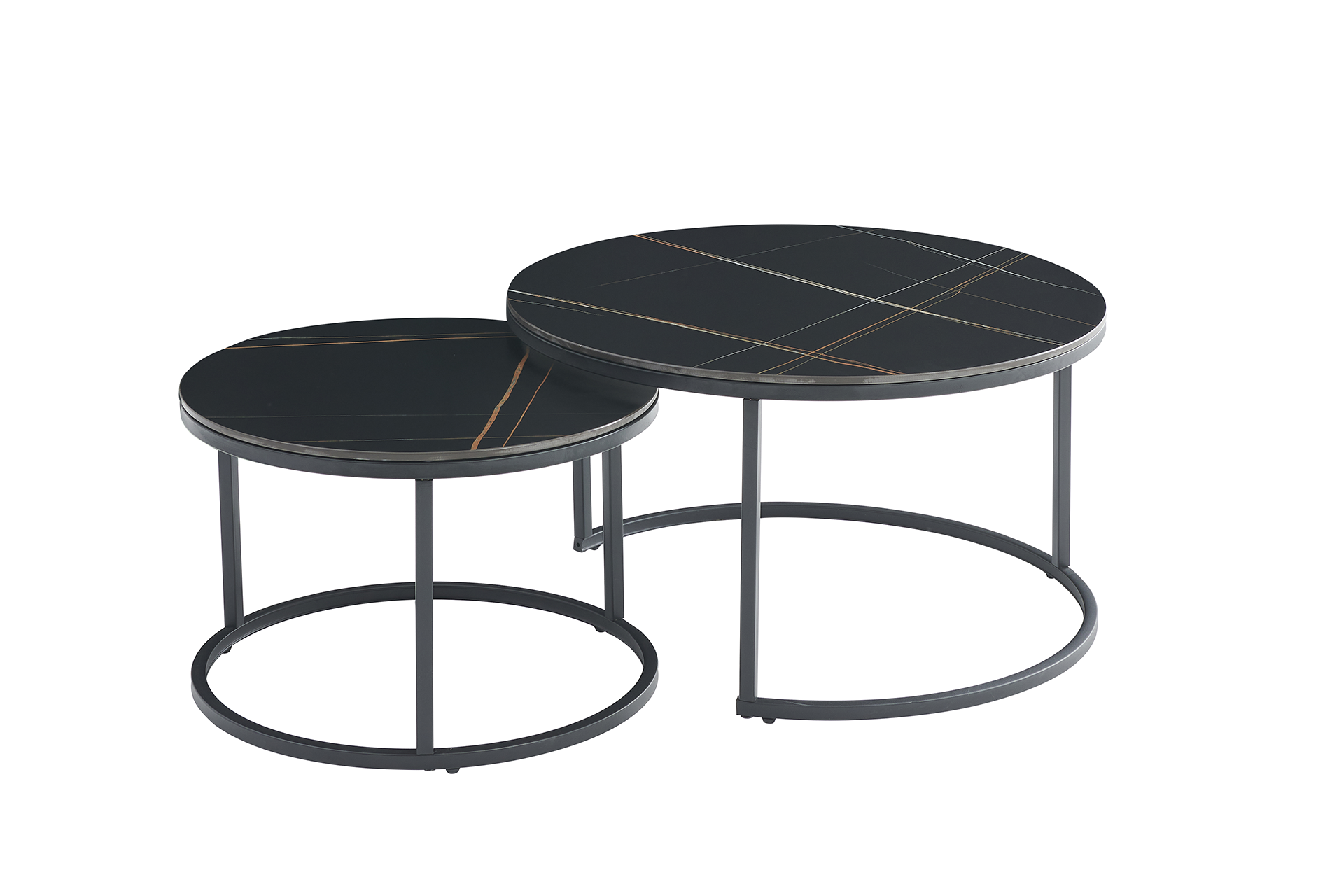 Set 2 măsuțe de cafea Twin ceramic D80/D60 - imagine 2