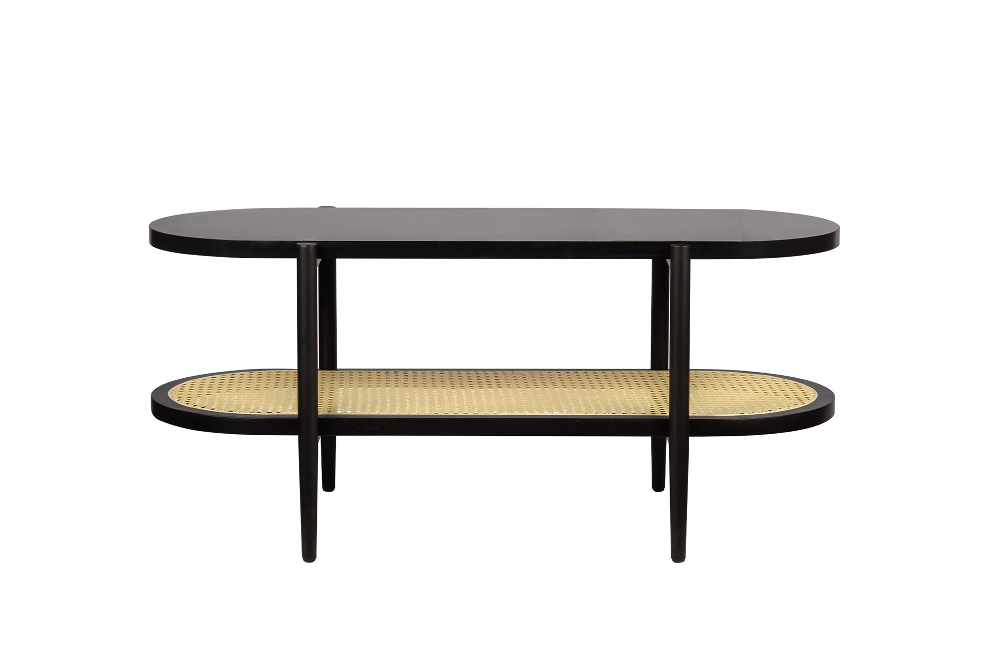 Măsuță de cafea ovală Ebony Rattan L100 - imagine 3