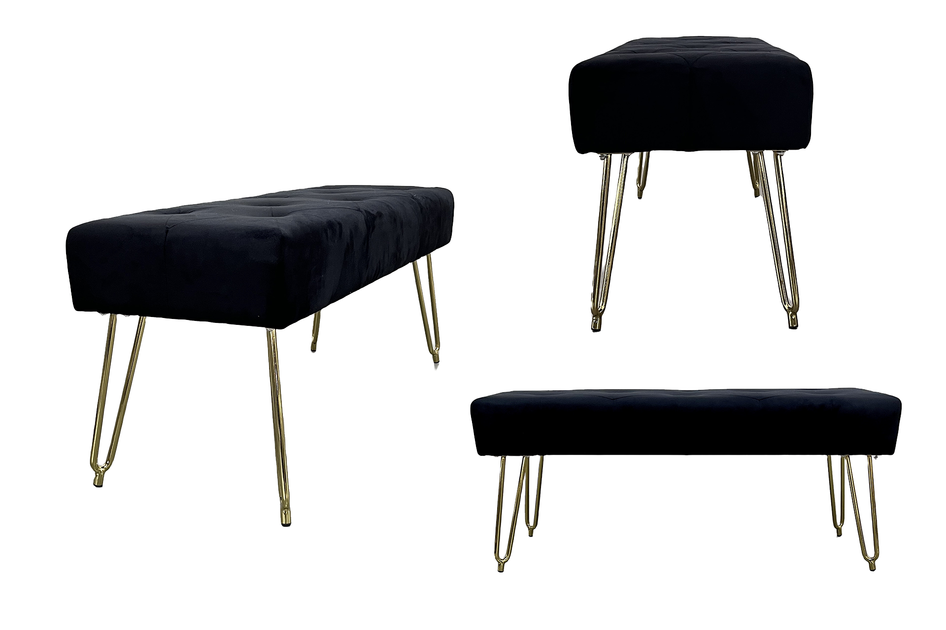 Pachet băncuță Glamour velvet + pernă decorativă - imagine 6