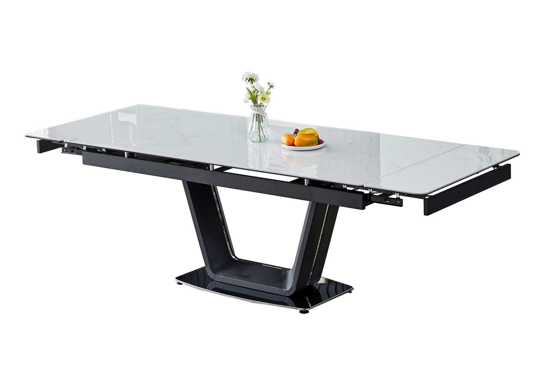 Masă extensibilă V-Wing white ceramic - imagine 4