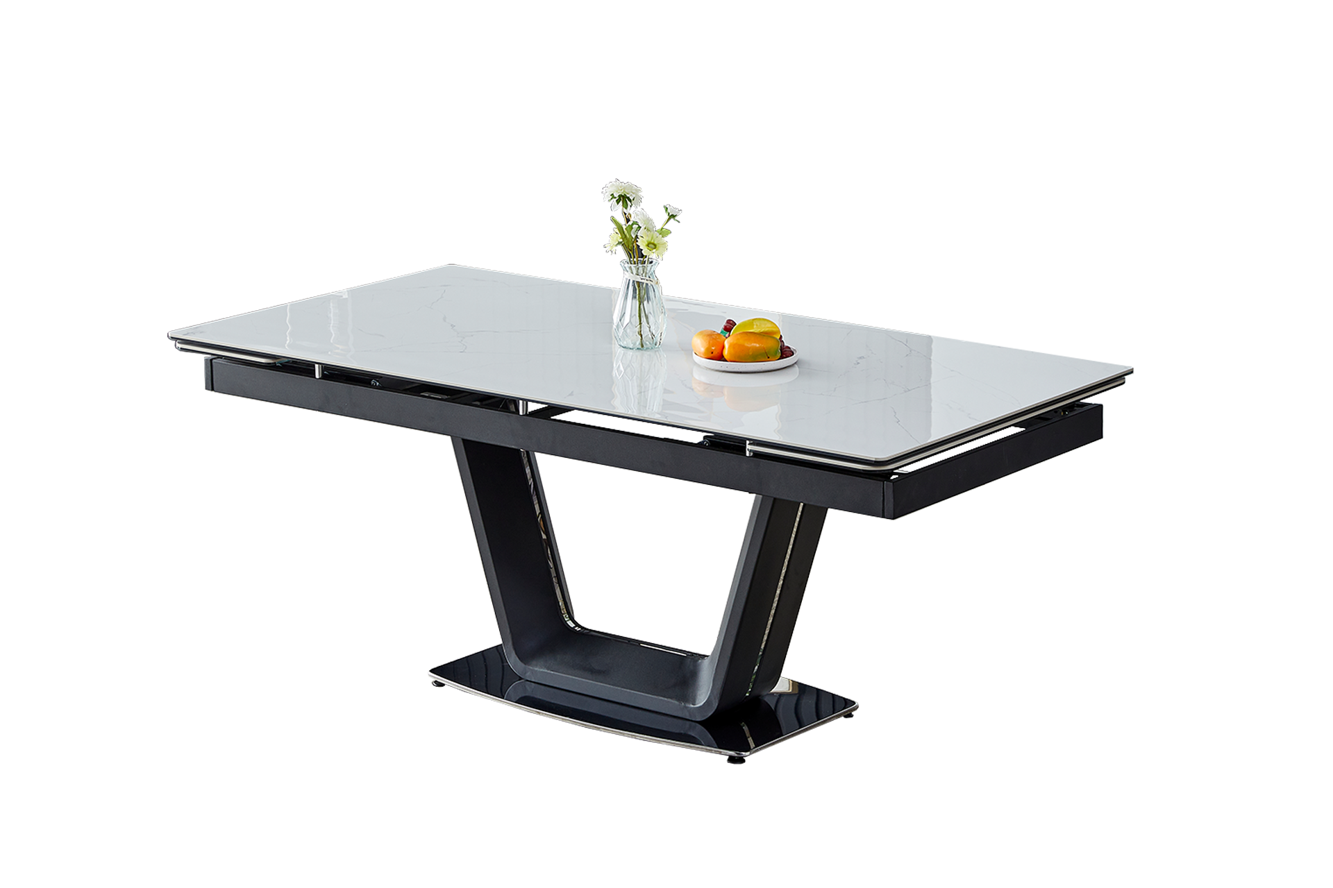 Masă extensibilă V-Wing white ceramic - imagine 5
