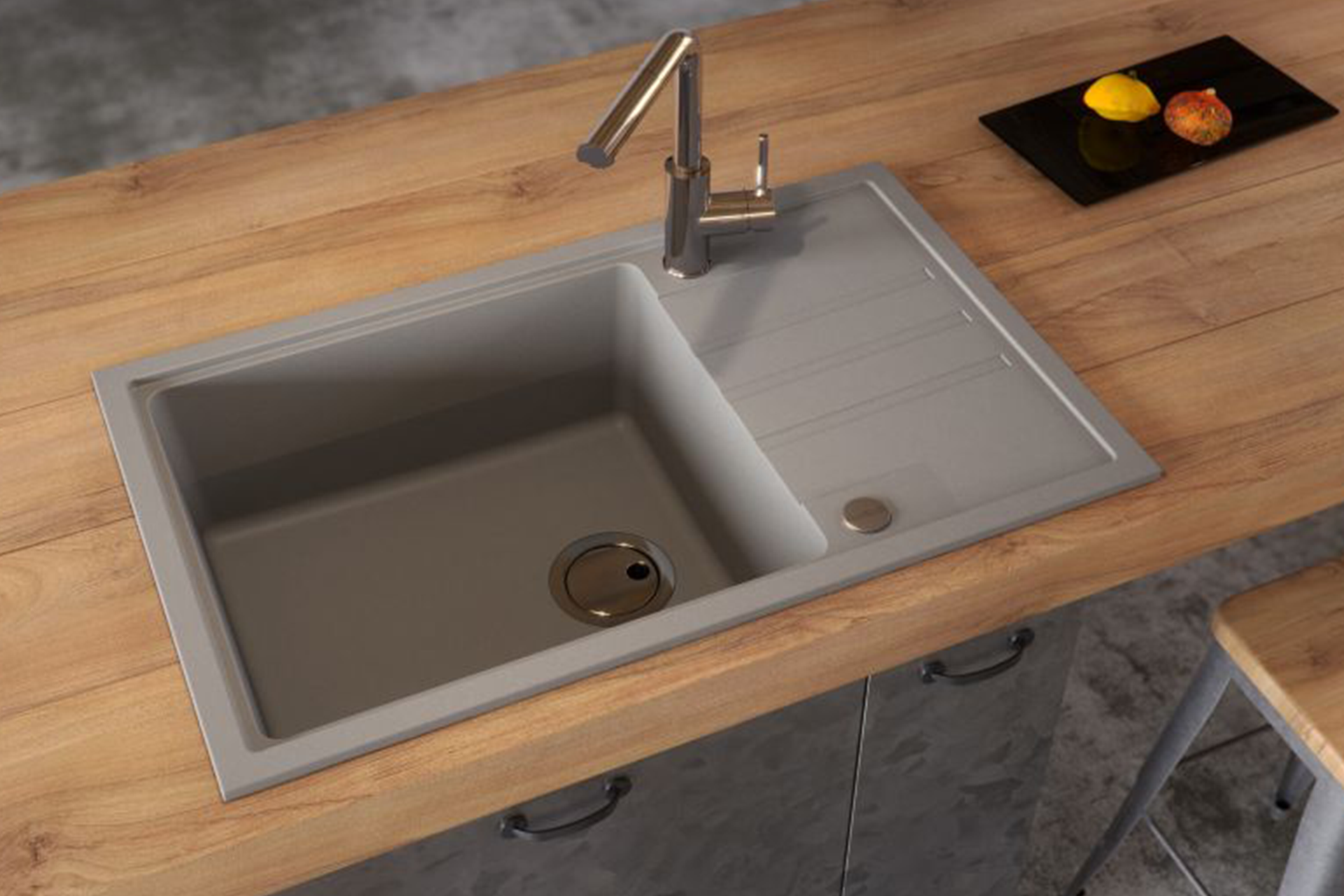 Chiuvetă Alveus Intermezzo 130 A81 Concrete - imagine 3