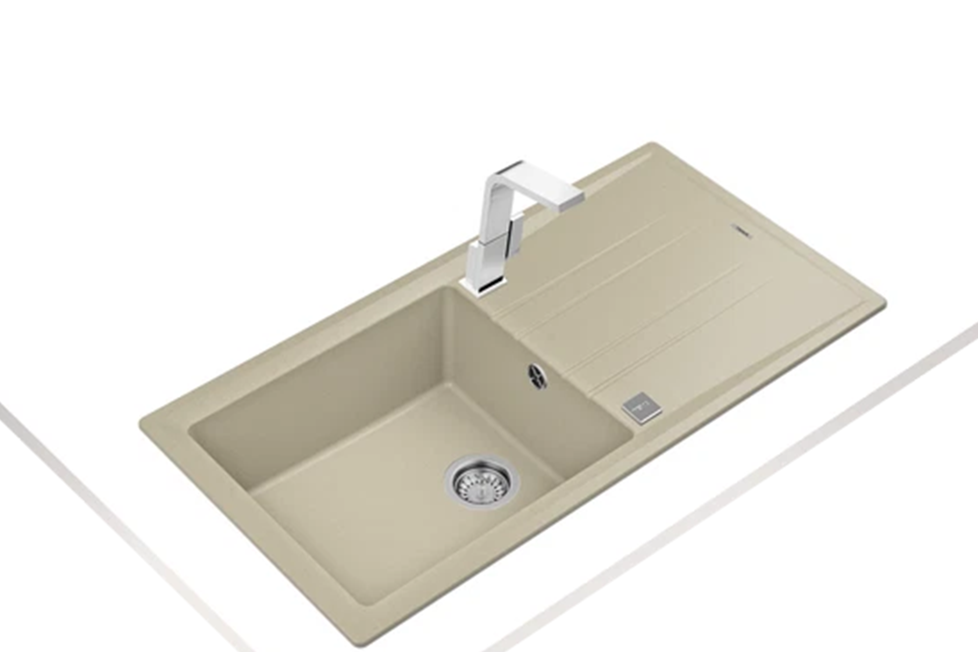 Chiuvetă Teka Tegranit Stone 60 L-TG 1B 1D T Topasbeige - imagine 3