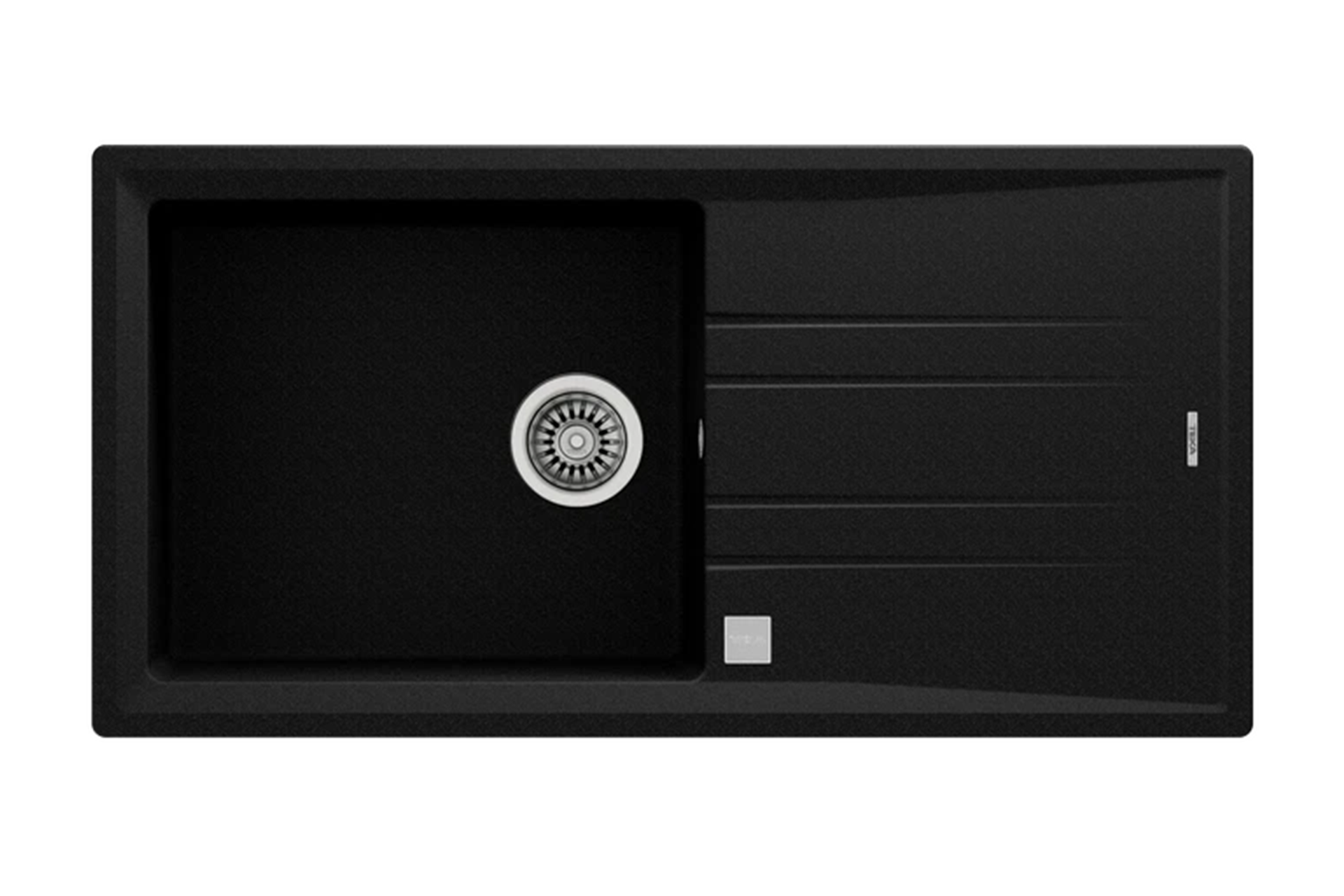 Chiuvetă Teka Tegranit Stone 60 L-TG 1B 1D Q Schwarzmetallic - imagine 2