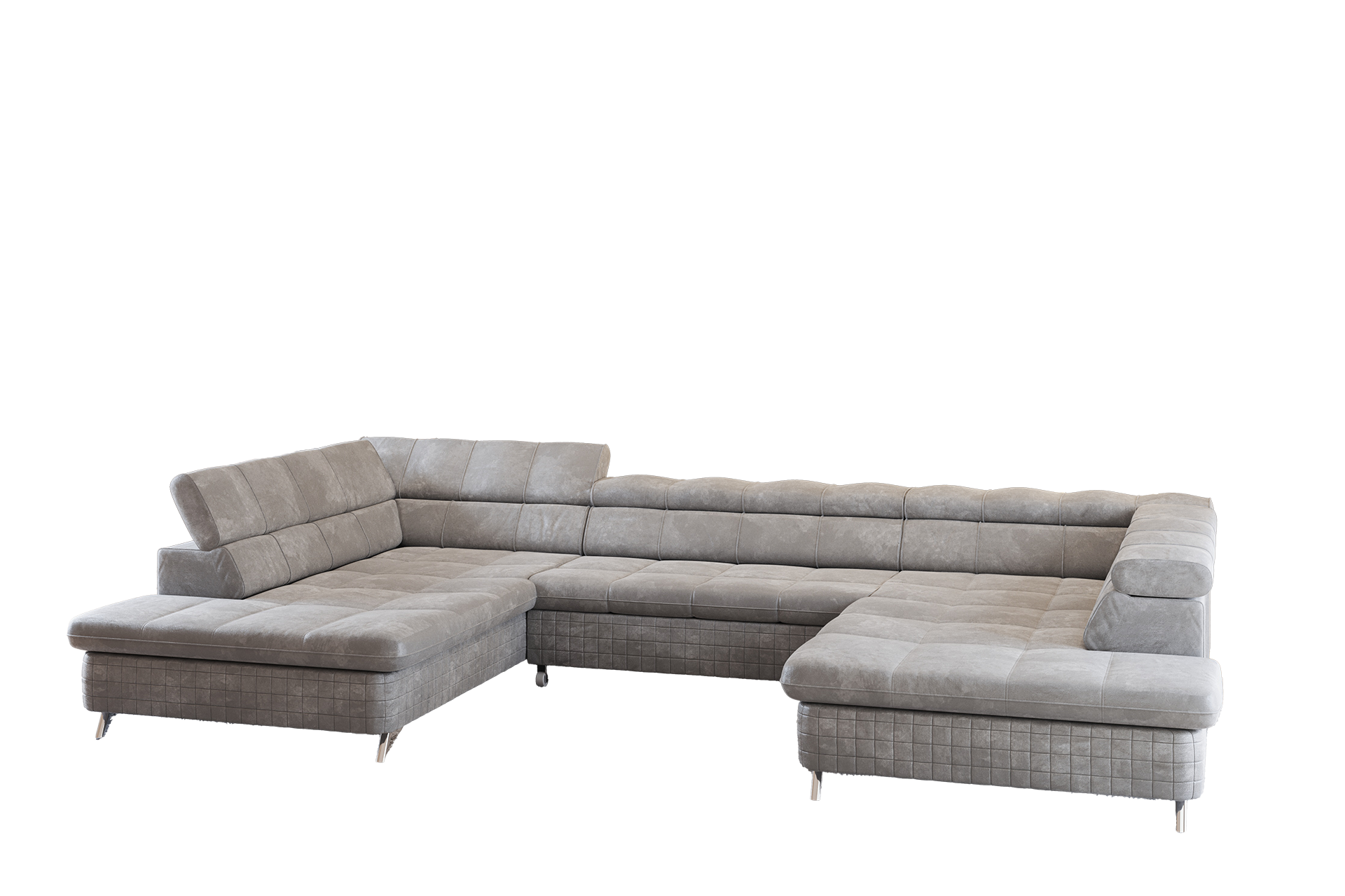 Pachet colțar modular extensibil Kiev U cu ladă pentru depozitare + 2 perne decorative - imagine 3