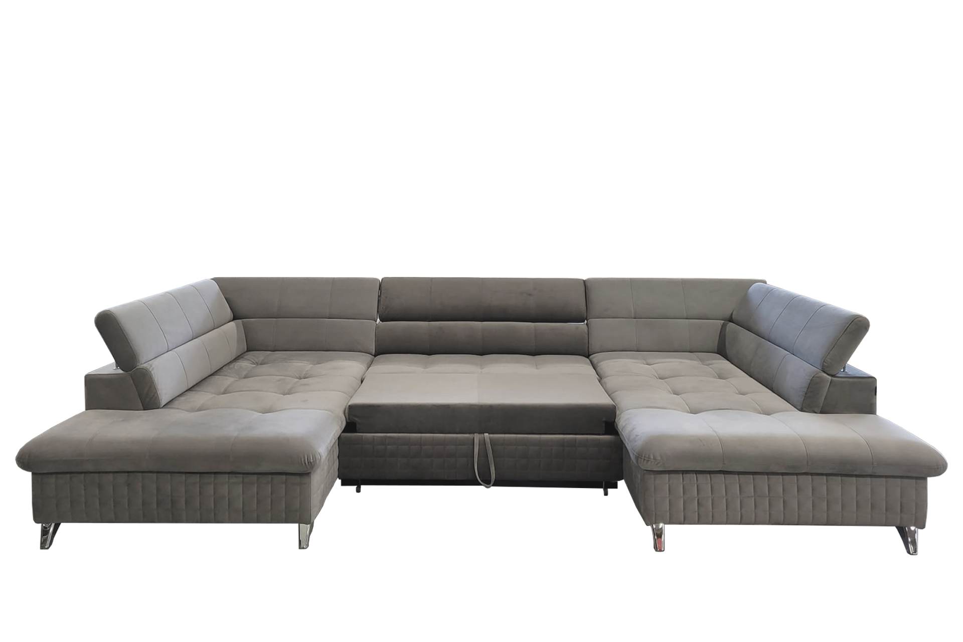 Pachet colțar modular extensibil Kiev U cu ladă pentru depozitare + 2 perne decorative - imagine 6