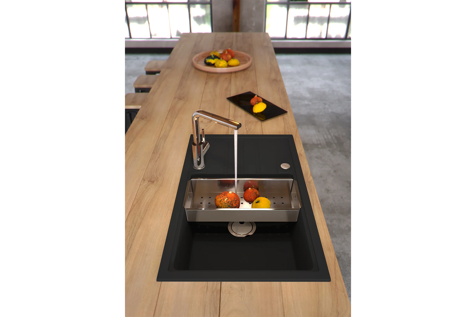Chiuvetă Alveus Intermezzo 130 G90 Negru Mat - imagine 4