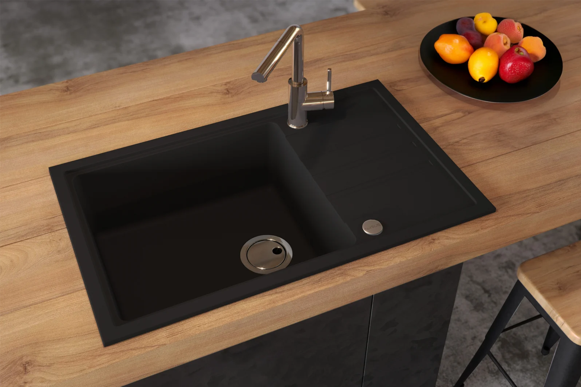 Chiuvetă Alveus Intermezzo 130 G90 Negru Mat - imagine 3