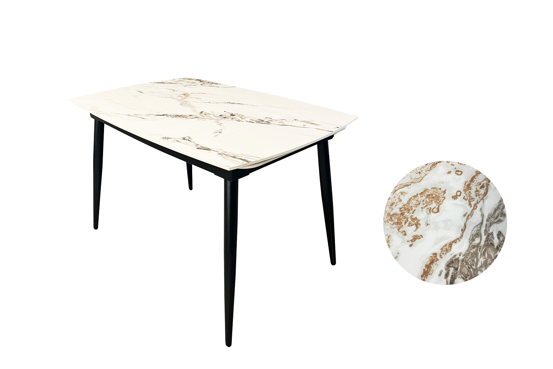 Masă extensibilă Iceberg white ceramic - imagine 3