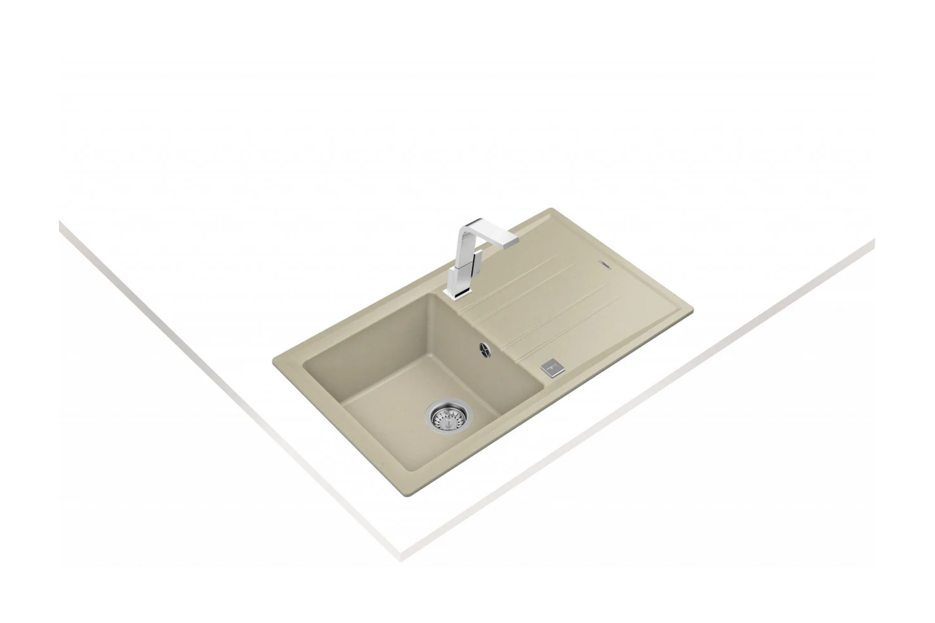 Chiuvetă Teka Tegranit Stone 50 B TG 1B 1D TB Topasbeige - imagine 3