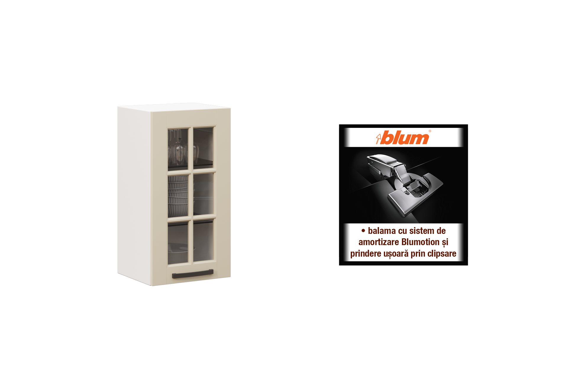 Suspendat cu vitrină clasică L40 s&d - imagine 2