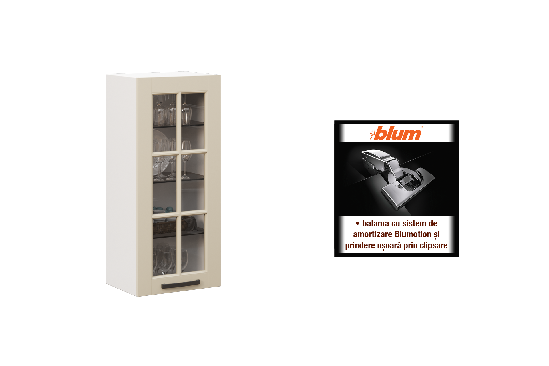 Suspendat cu vitrină clasică L45/ H100 s&d - imagine 2