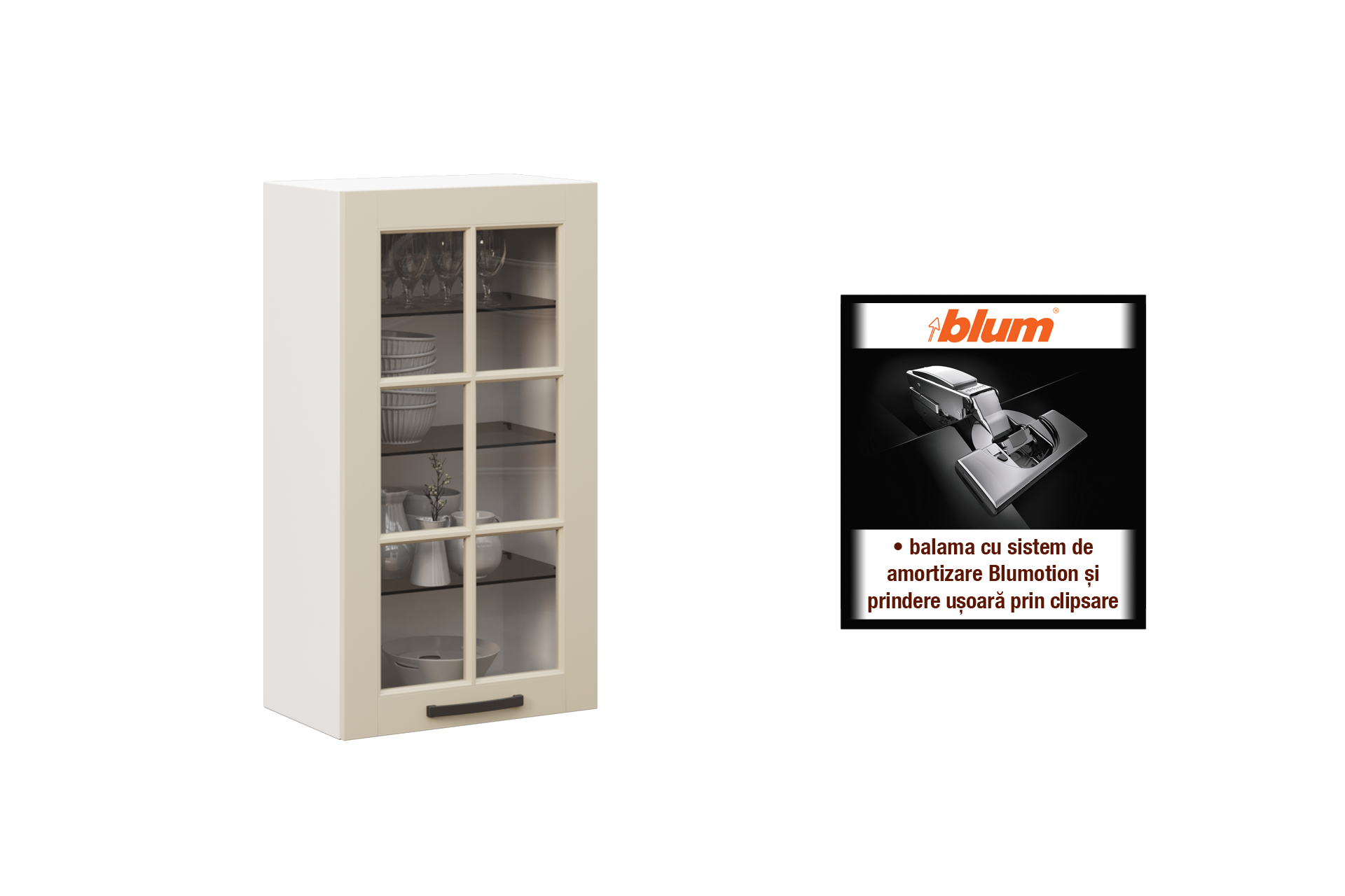 Suspendat cu vitrină clasică L55/ H100 s&d - imagine 2