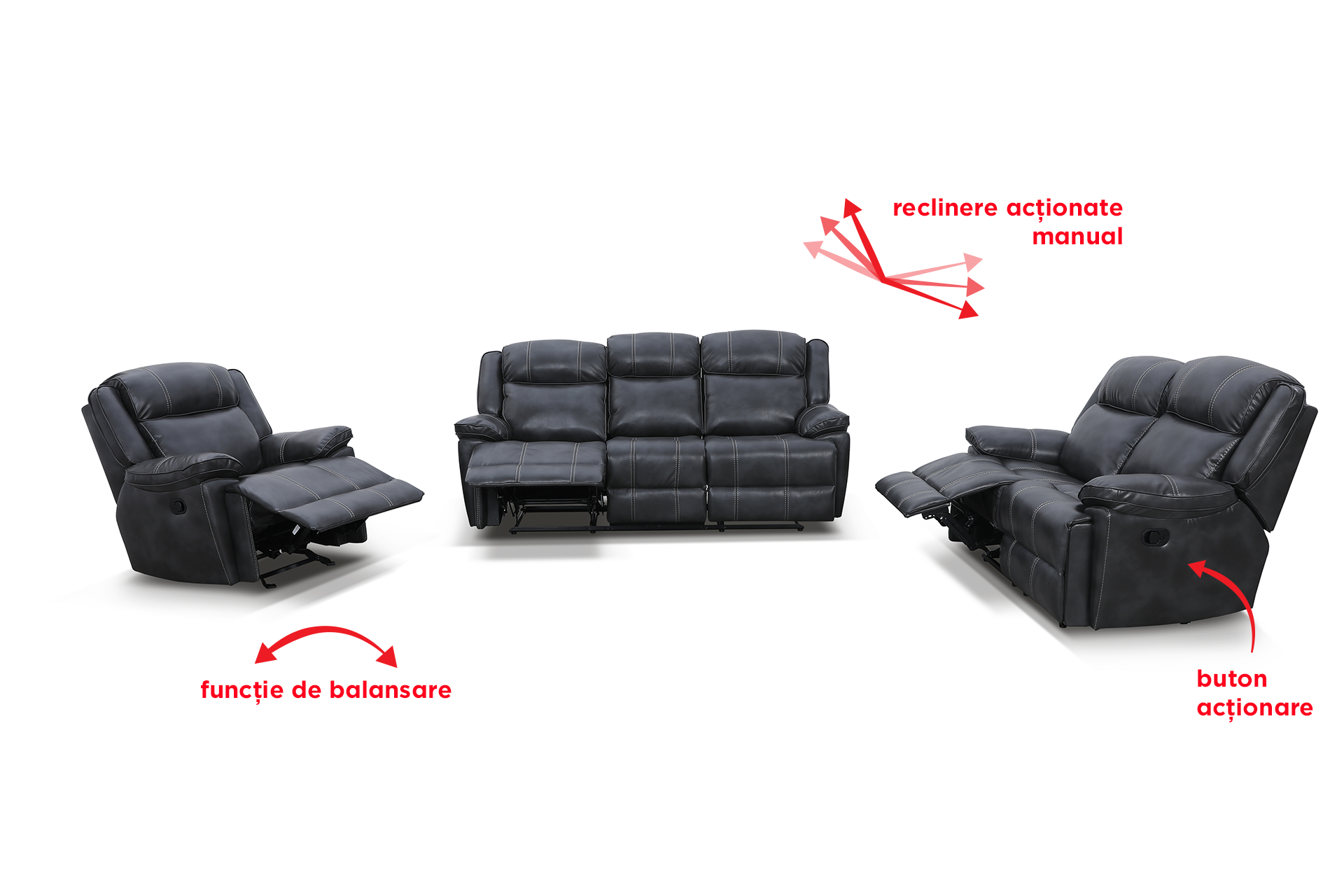 Pachet fotoliu cu recliner Imperial (balansoar) - imagine 9