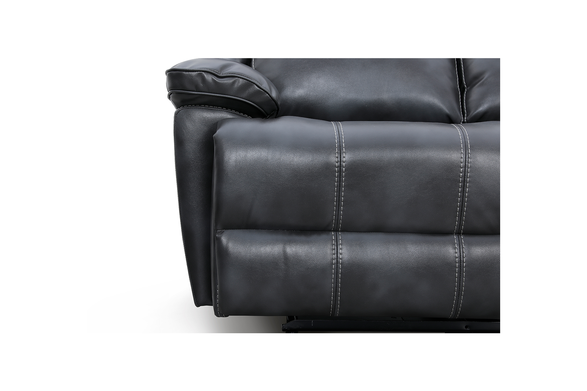 Pachet canapea piele naturală Imperial 3 locuri cu 2 reclinere + pernă decorativă - imagine 8