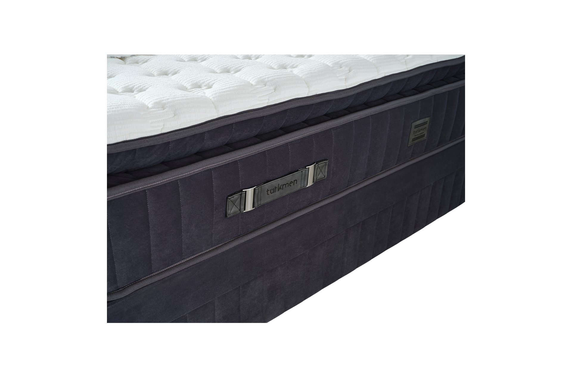 Pachet pat Berry albastru tapițat integral cu saltea inclusă + pernă decorativă - imagine 12