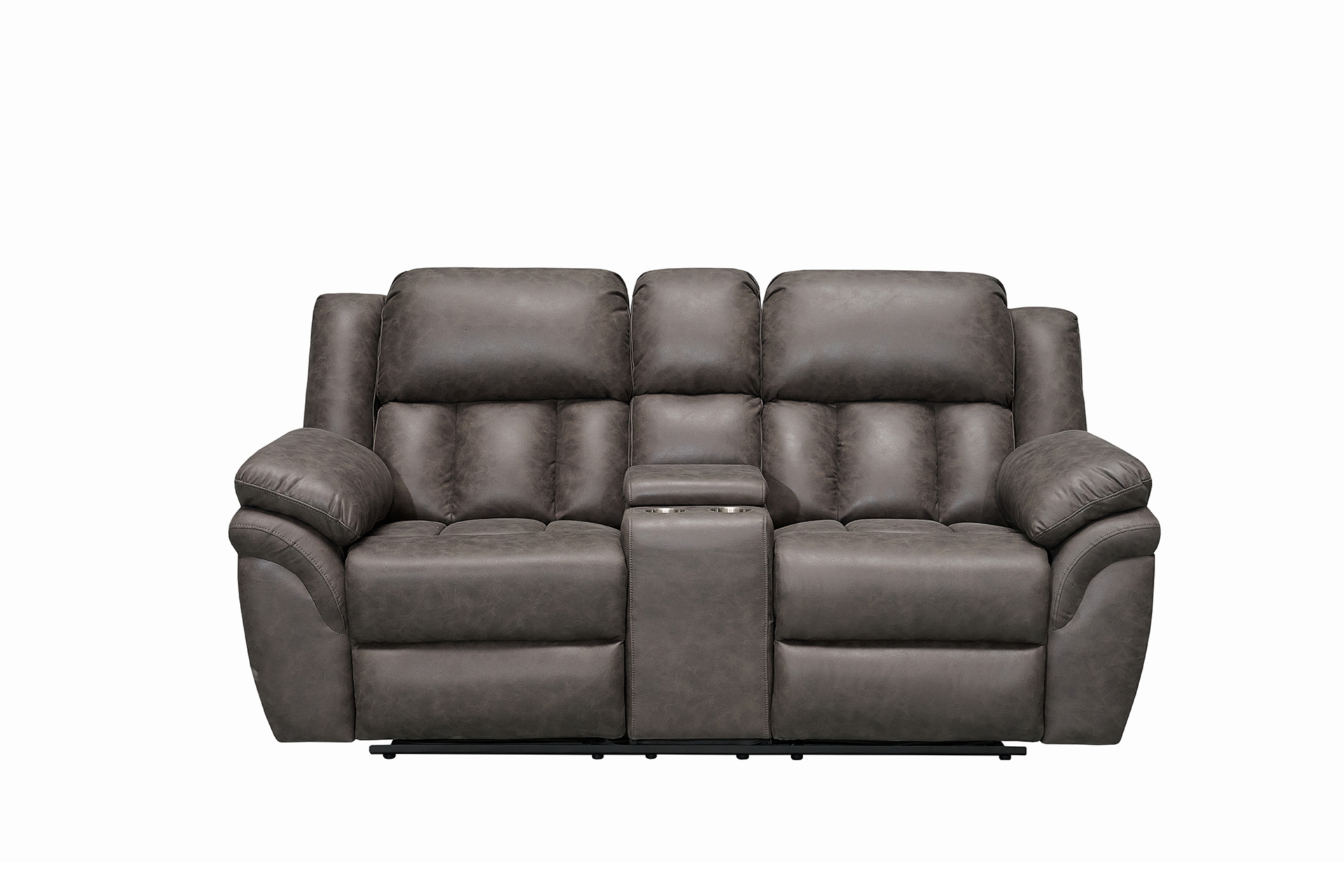 Pachet canapea Noblesse 2 locuri cu 2 reclinere și consolă + pernă decorativă - imagine 2