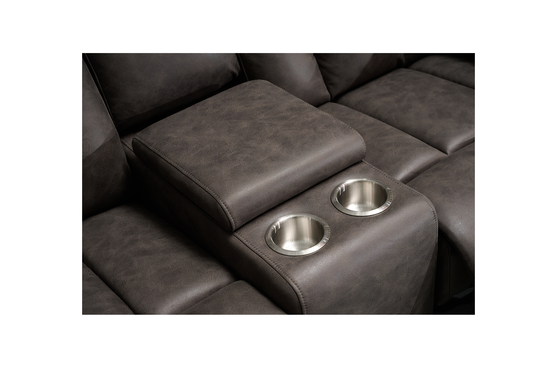 Pachet canapea Noblesse 2 locuri cu 2 reclinere și consolă + pernă decorativă - imagine 11