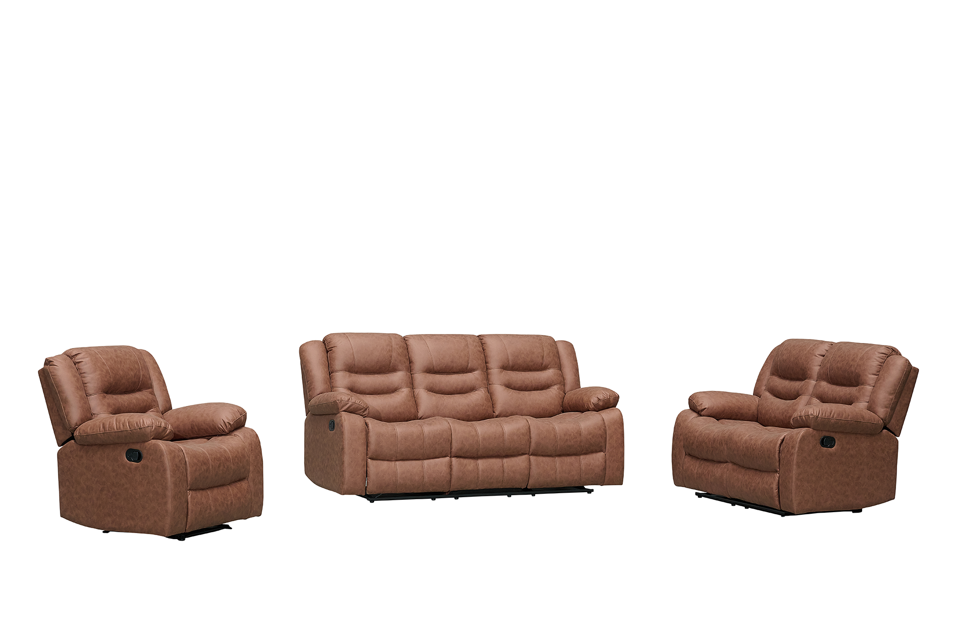Pachet canapea Velara 3 locuri cu 2 reclinere + pernă decorativă - imagine 10