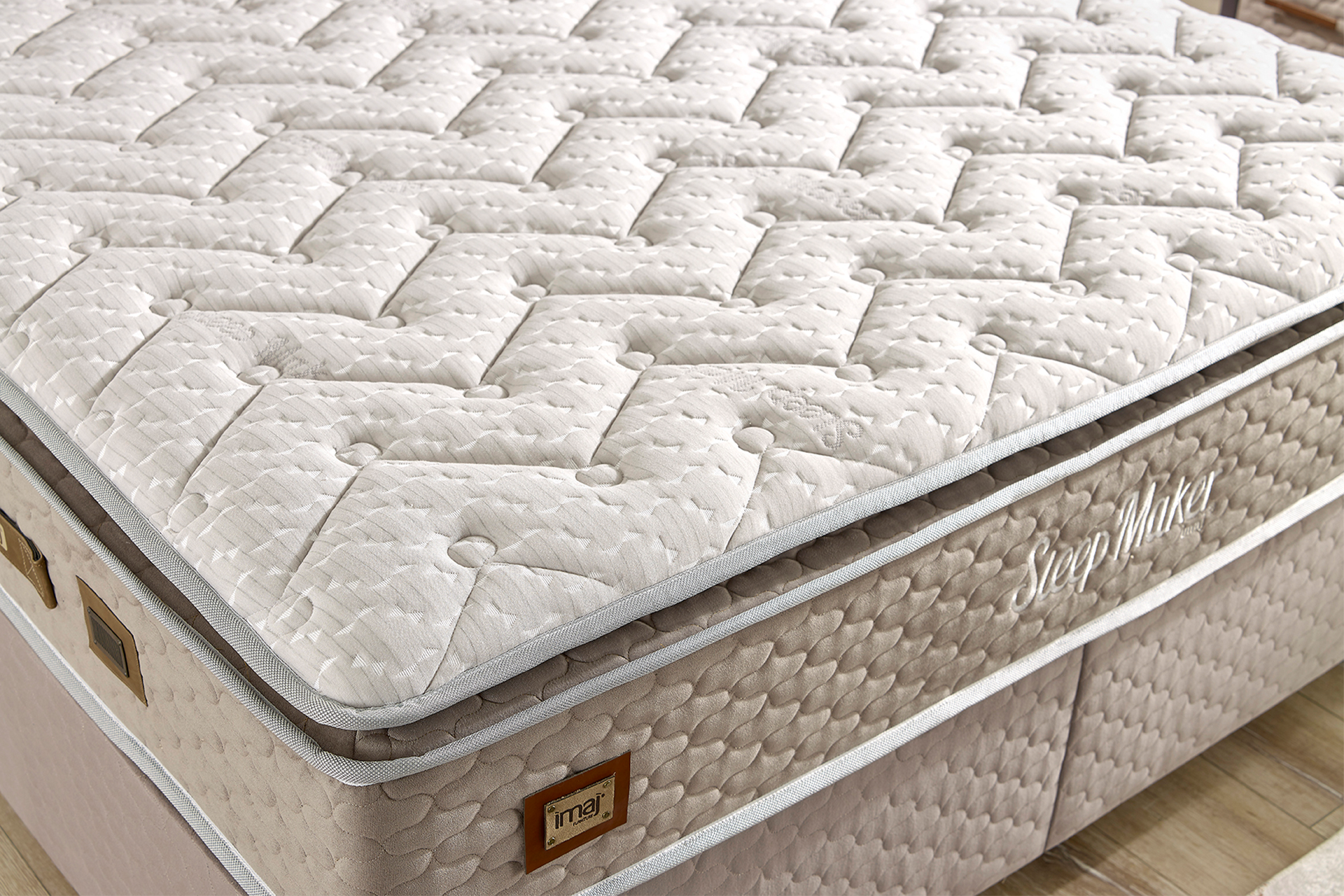 Pat Sleep Maker tapițat integral cu saltea inclusă - imagine 10