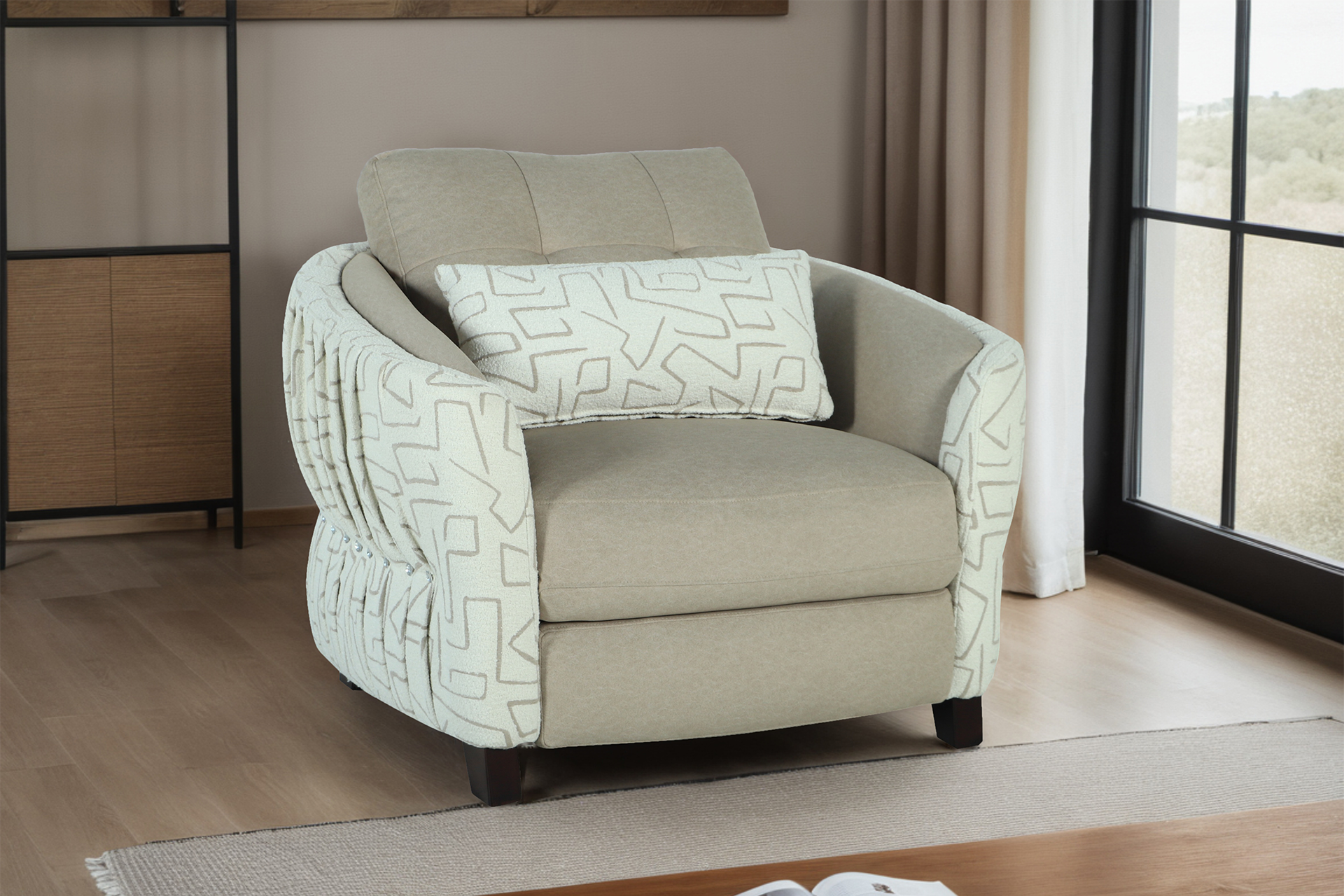 Pachet fotoliu cu suport electric Vesper + pernă decorativă - imagine 2
