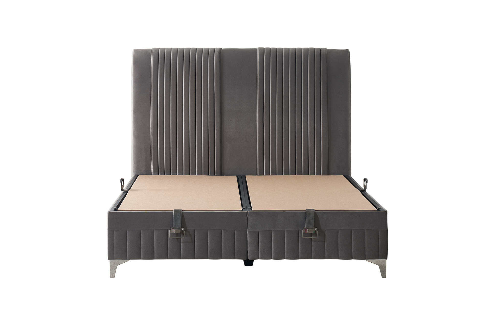 Pachet pat Energy tapițat integral cu saltea inclusă + pernă decorativă - imagine 4