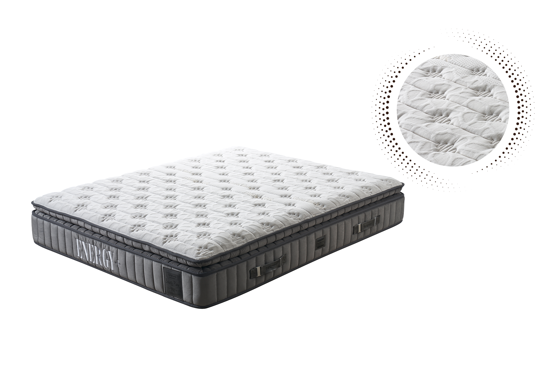 Pachet pat Energy tapițat integral cu saltea inclusă + pernă decorativă - imagine 8