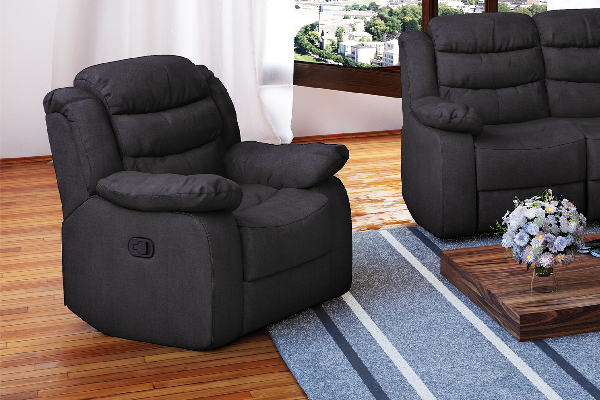 Pachet canapea Borgia 3 locuri + 2 perne decorative - imagine 3