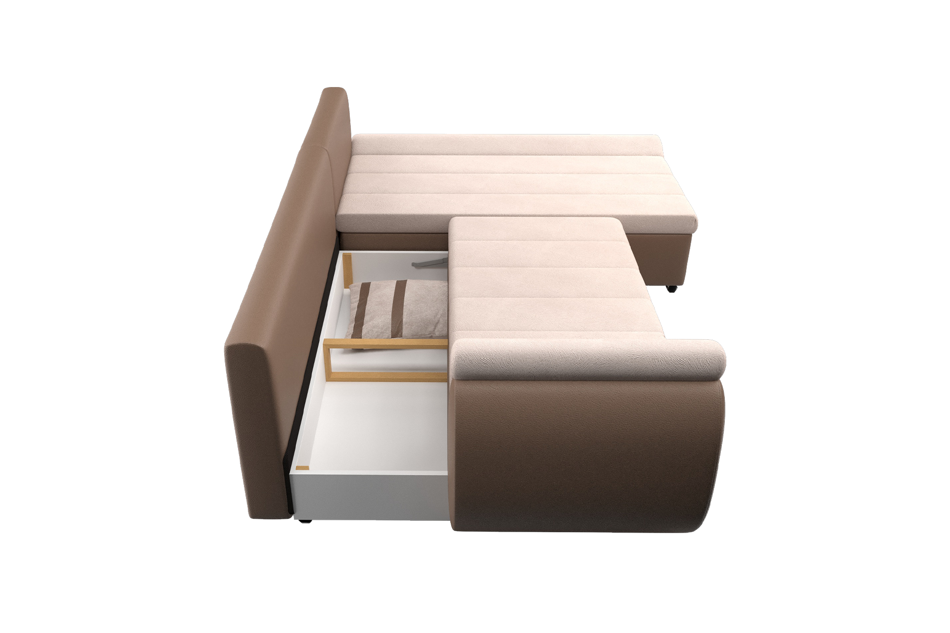 Pachet colțar extensibil Rosario cu ladă pentru depozitare + 2 perne decorative - imagine 9