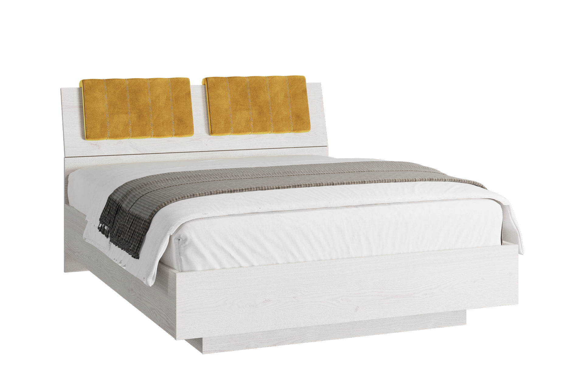 Pachet pat Zeppelin cu ladă pentru depozitare + suport saltea sau somieră cu 2 perne decorative - imagine 3