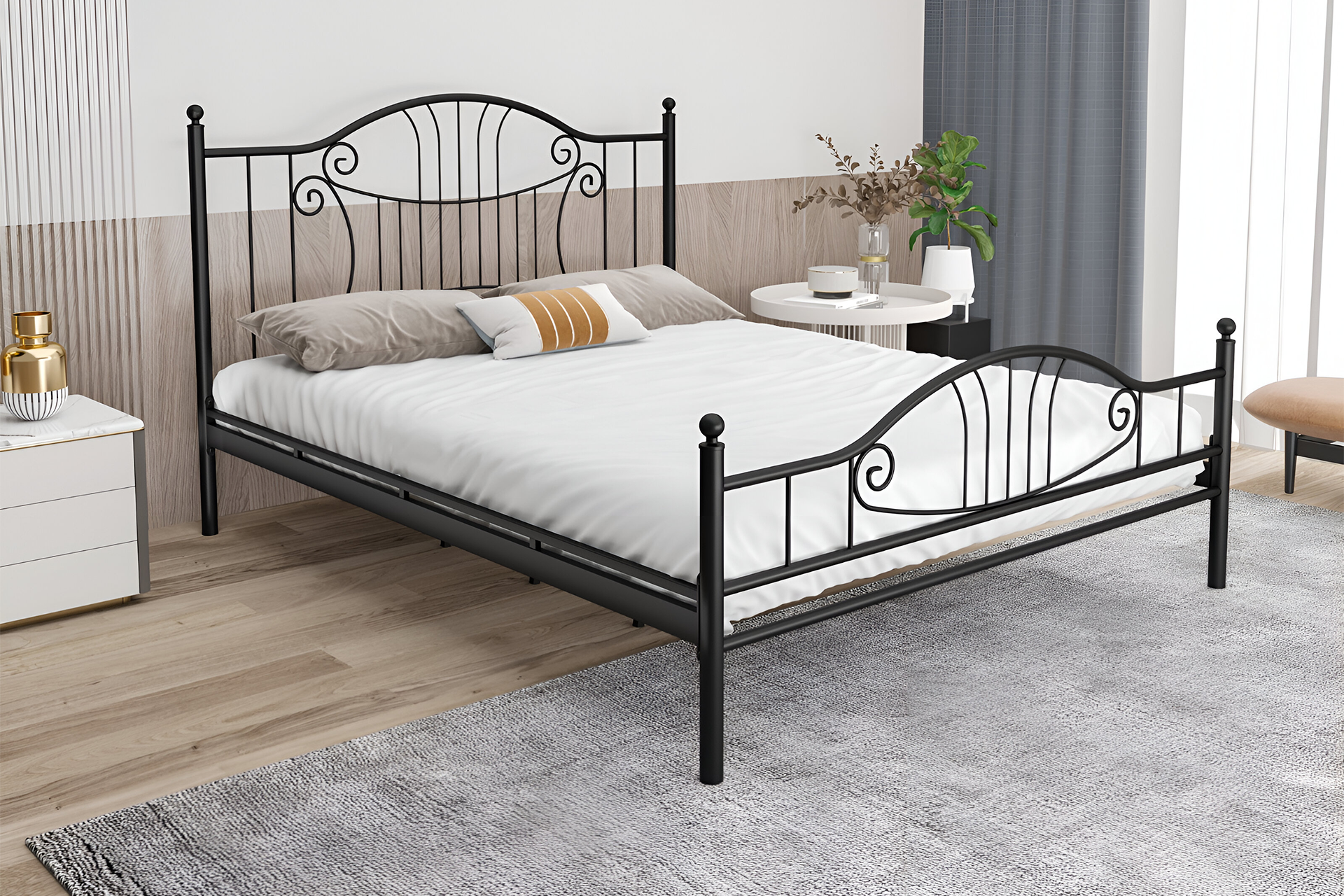 Pachet pat metalic Angel + pernă decorativă - imagine 2