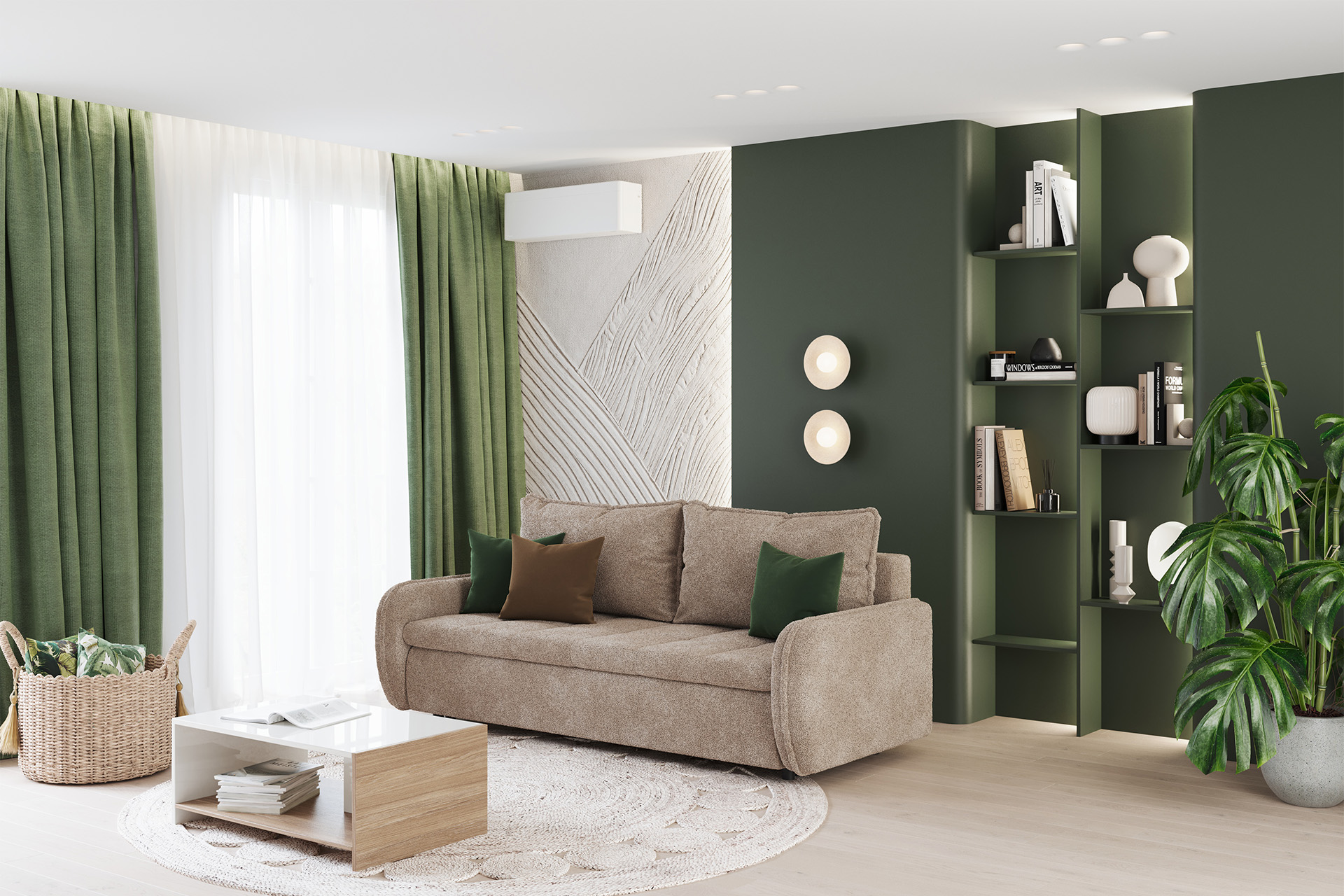 Pachet canapea extensibilă Solenne cu ladă pentru depozitare + 2 perne decorative - imagine 3