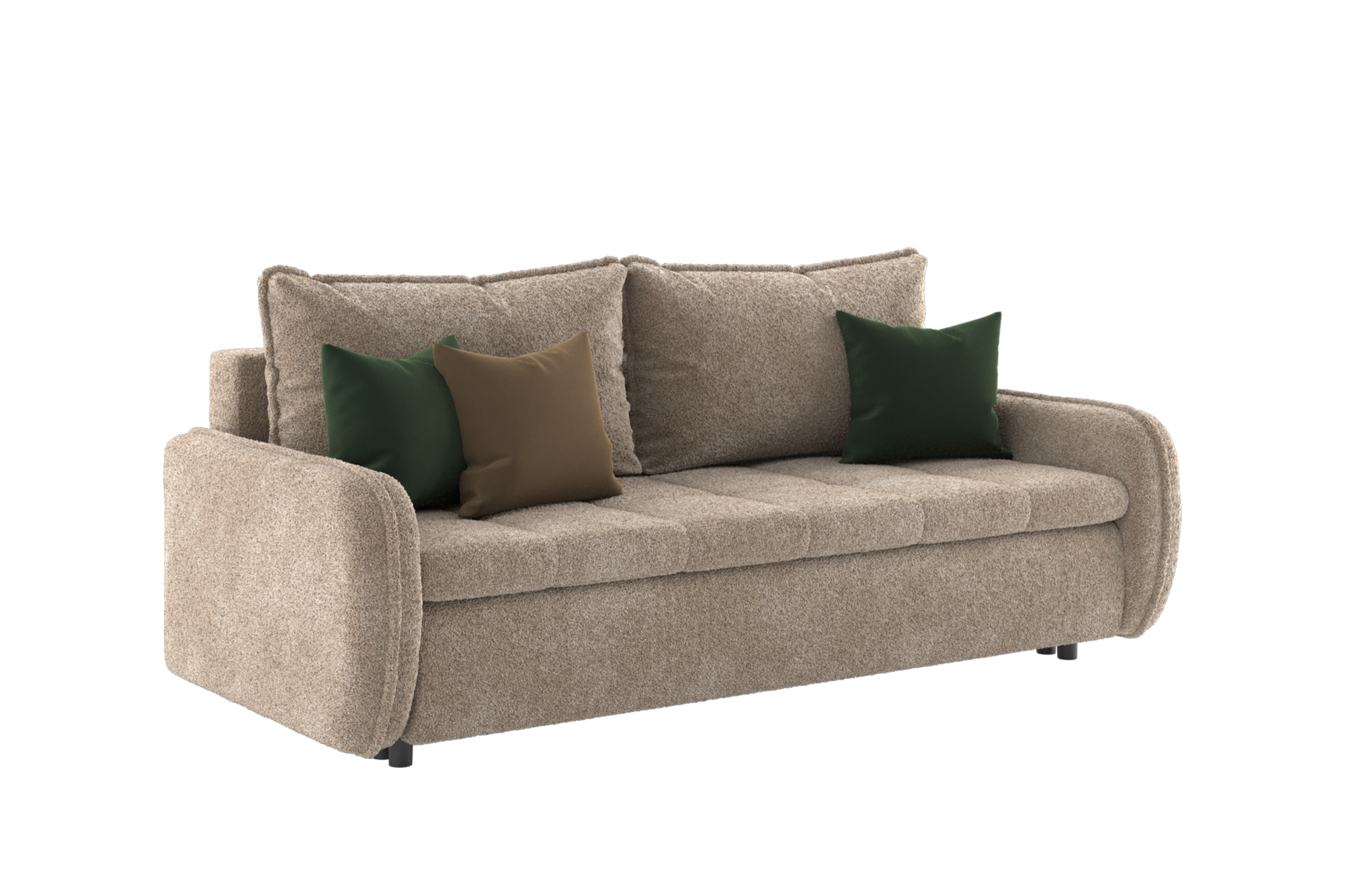 Pachet canapea extensibilă Solenne cu ladă pentru depozitare + 2 perne decorative - imagine 4